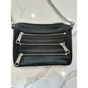 Rebecca Minkoff Black Crossbody Bag with Silver Accents